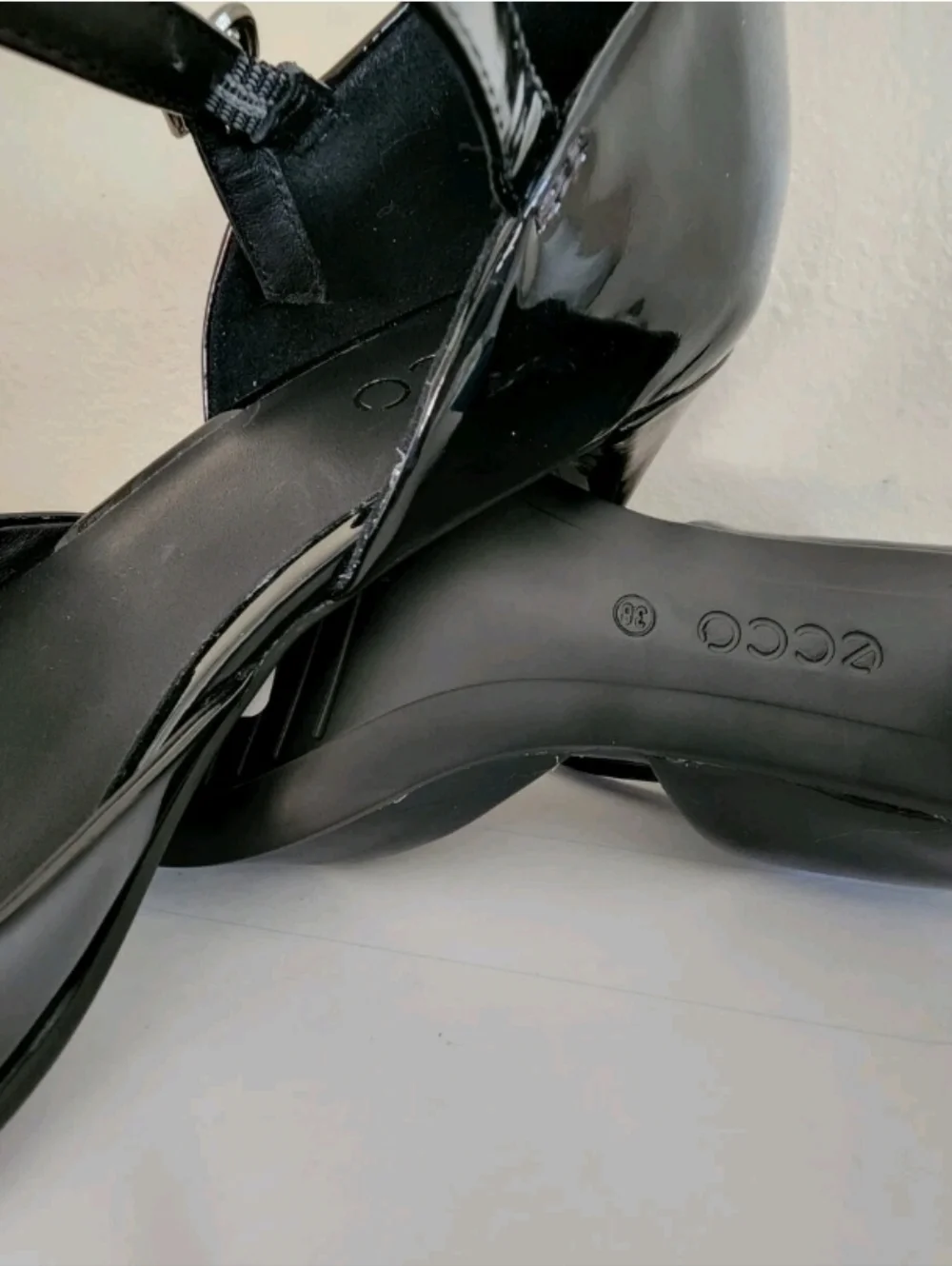 🌺ECCO Women's Shape 45 Pointy Sleek Maryjane Pump, Black, Size 7 NWOB - Picture 12 of 12